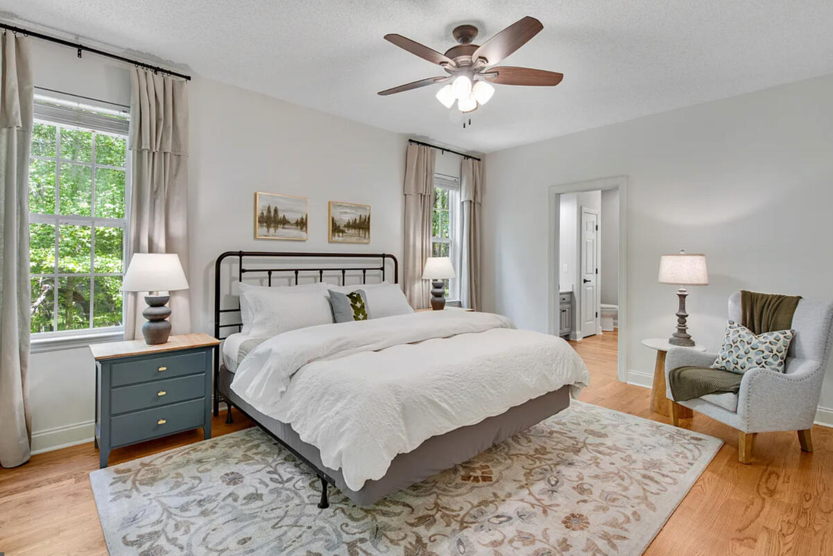 Jasper Ranch Staging Project / Cozy, neutral, simplistic. Thrifted furnishings.